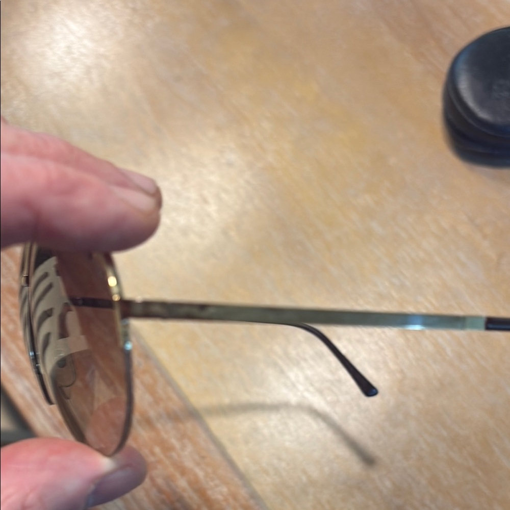 Porsche Vintage Gold and Brown Aviator Sunglasses-GUC-70’s - Picture 4 of 10